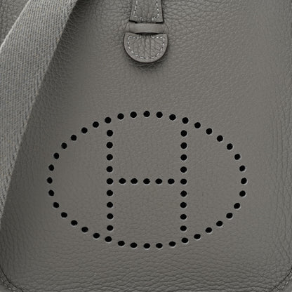 Hermes Taurillon Clemence Evelyne TPM Gris Meyer 8 of 11