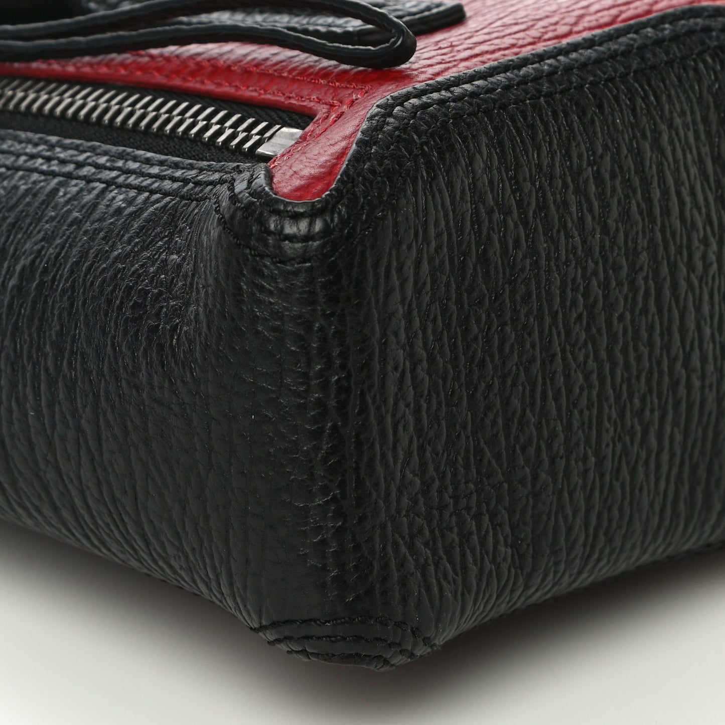 Textured Calfskin Mini Pashli Satchel Crimson Black