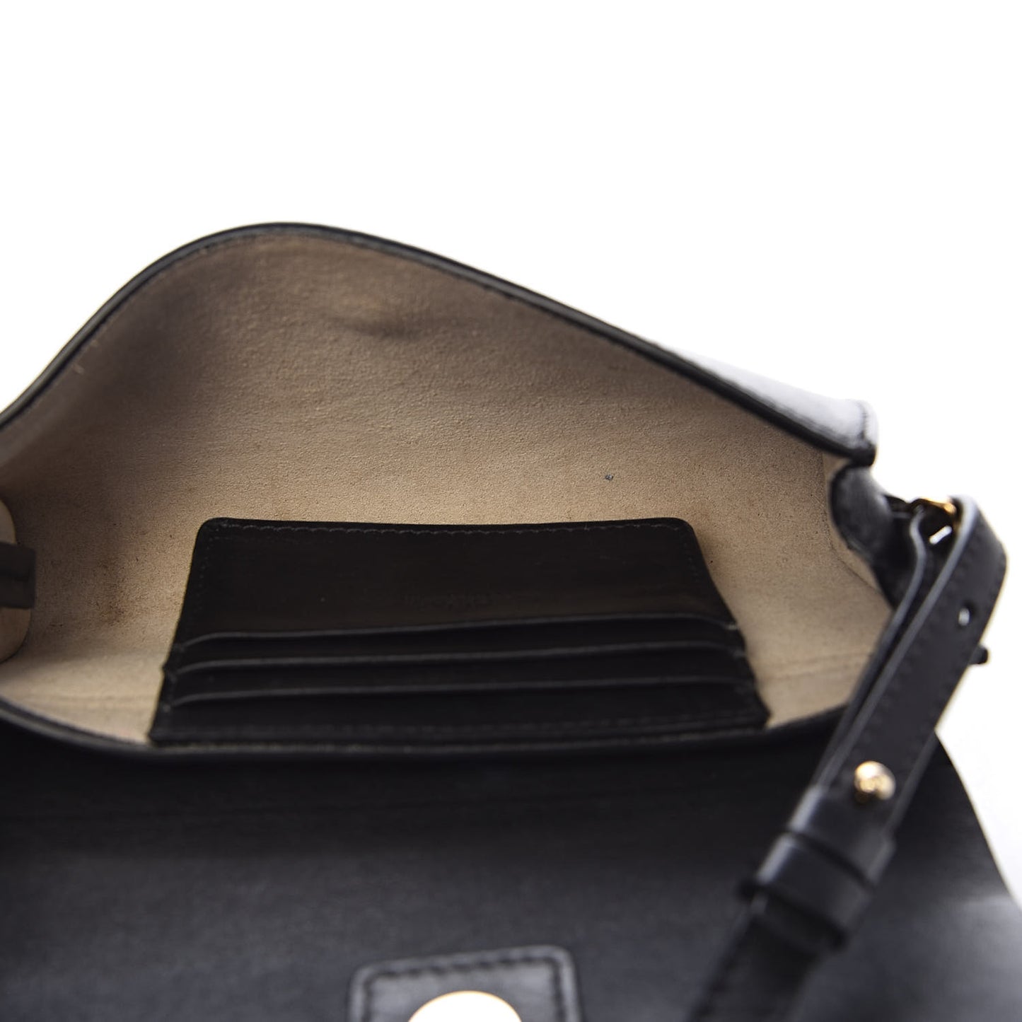 Suede Calfskin Mini Faye Shoulder Bag Black