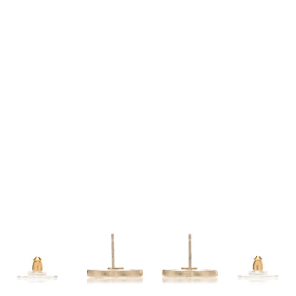 Chanel Crystal CC Earrings Gold 3 of 4