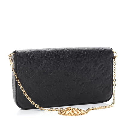 Louis Vuitton Empreinte Pochette Felicie Chain Wallet Black 3 of 13