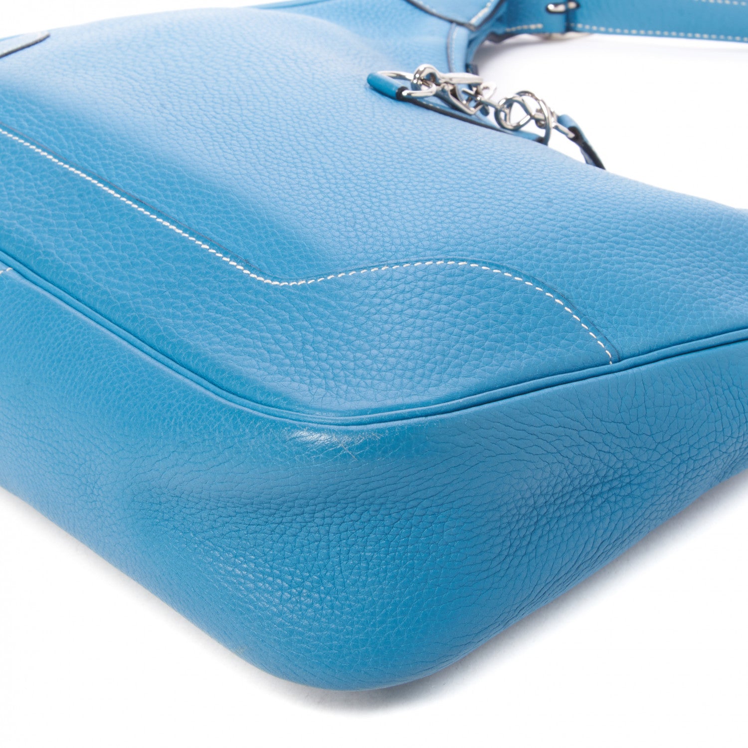 Hermes Taurillon Clemence Trim II 31 Blue Jean 4 of 8