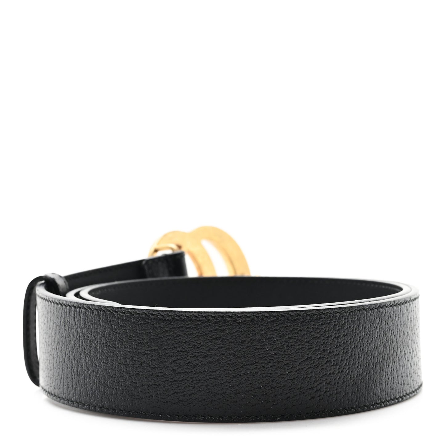 Textured Dollar Calfskin Double G 40mm Belt 90 36 Black