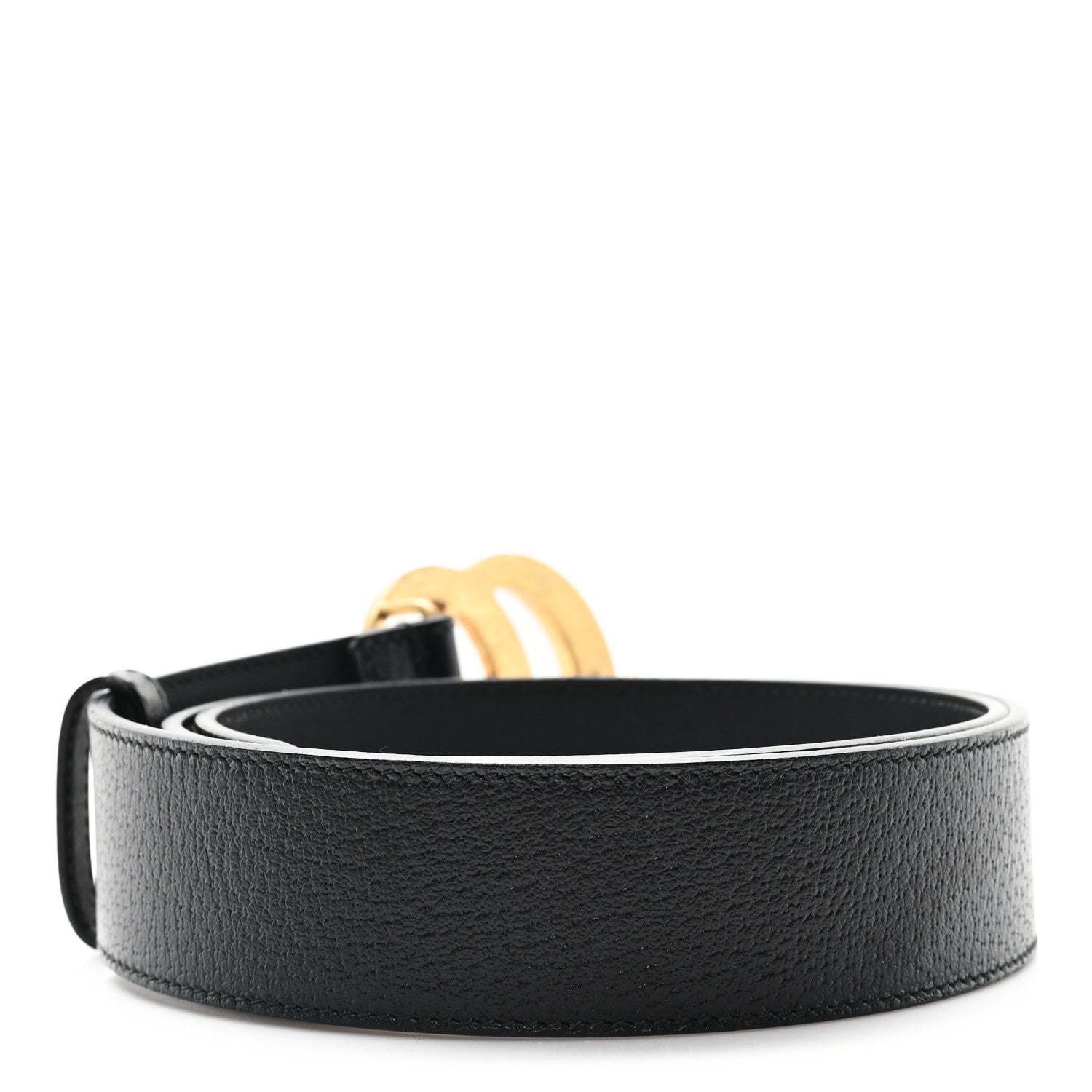 Gucci Textured Dollar Calfskin Double G 40mm Belt 90 36 Black 2 of 4