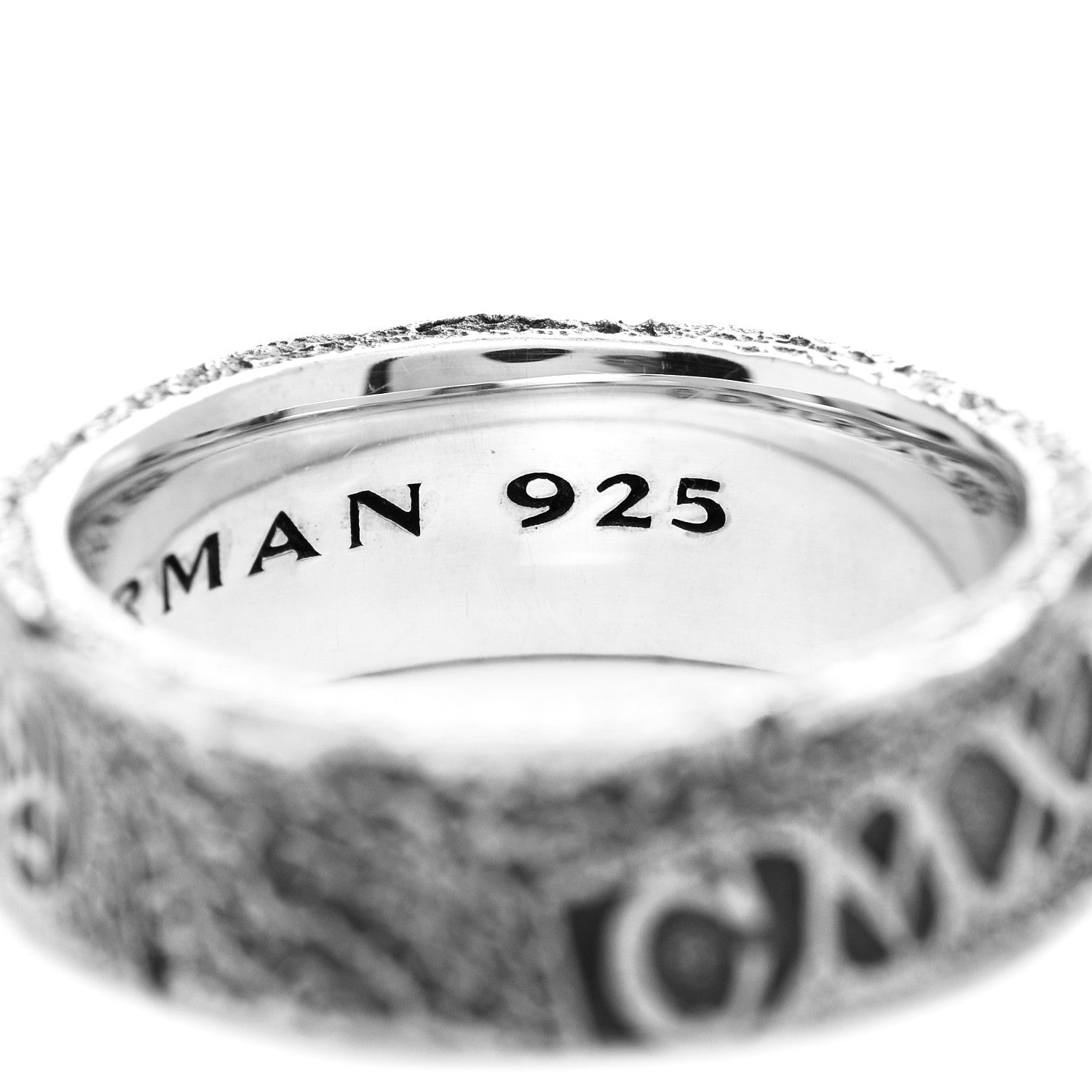 David Yurman Sterling Silver 8mm Shipwreck Band Ring 62 10 4 of 5