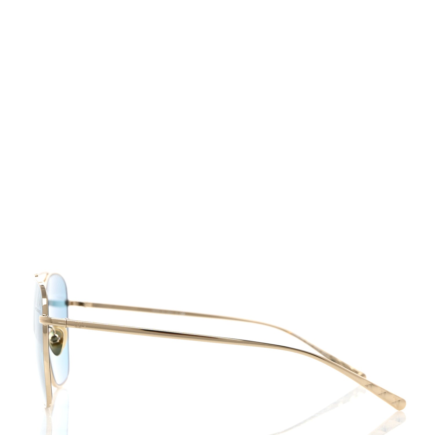 Chanel Metal Sunglasses 4256 Gold Blue 3 of 8