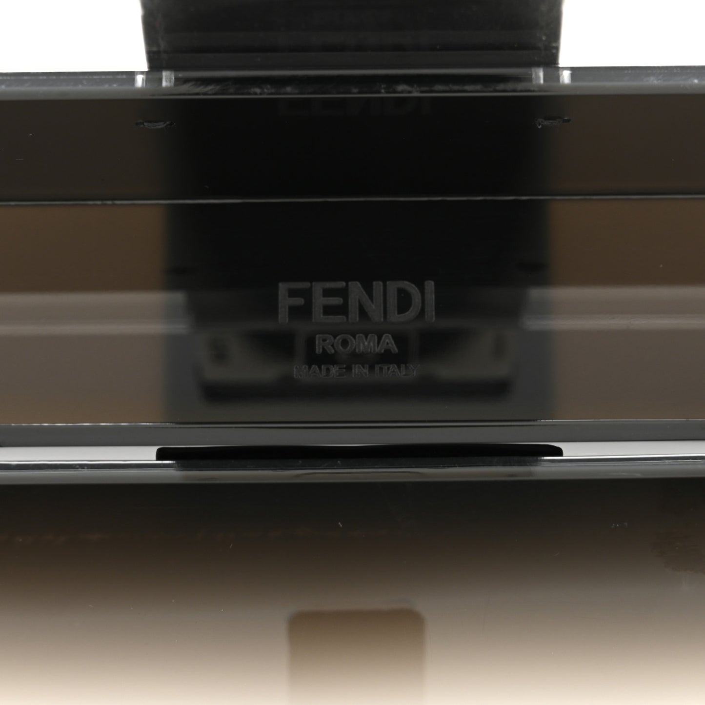 Plexiglass Vitello Mini Baguette Trunk Black Transparent