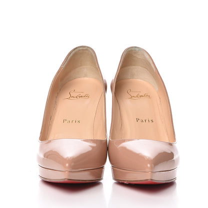 Christian Louboutin Patent Pigalle Plato 100 Pumps 35.5 Nude 2 of 11