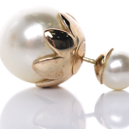 Christian Dior Pearl Mise En Dior Tribal Earrings Gold 5 of 6