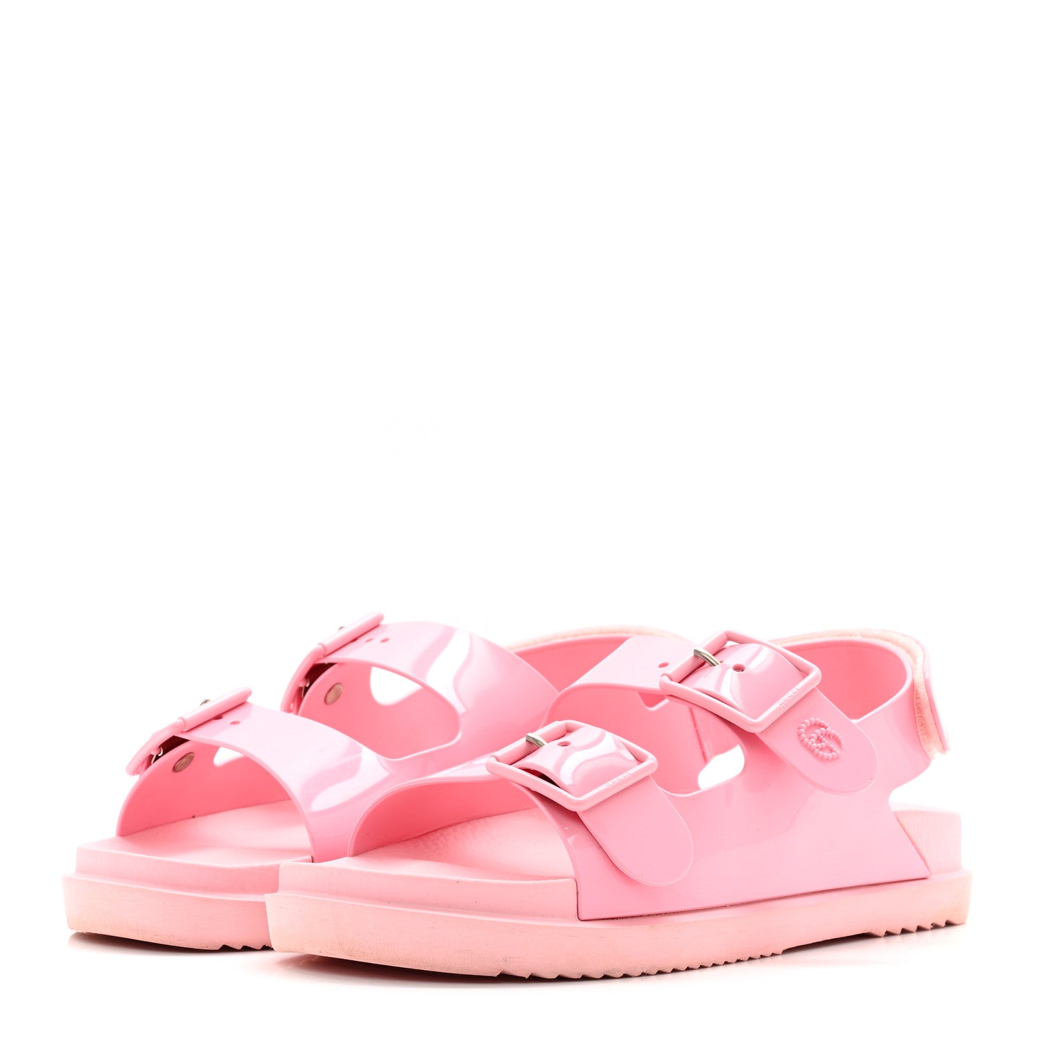 Gucci Rubber Mini Double G Womens Isla Dad Sandals 41 Wild Rose 3 of 14
