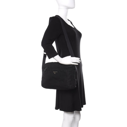 Prada Nylon Vela Messenger Bag Black 2 of 10