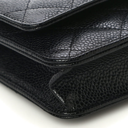 Chanel Caviar Quilted Wallet On Chain WOC Black 10 of 12