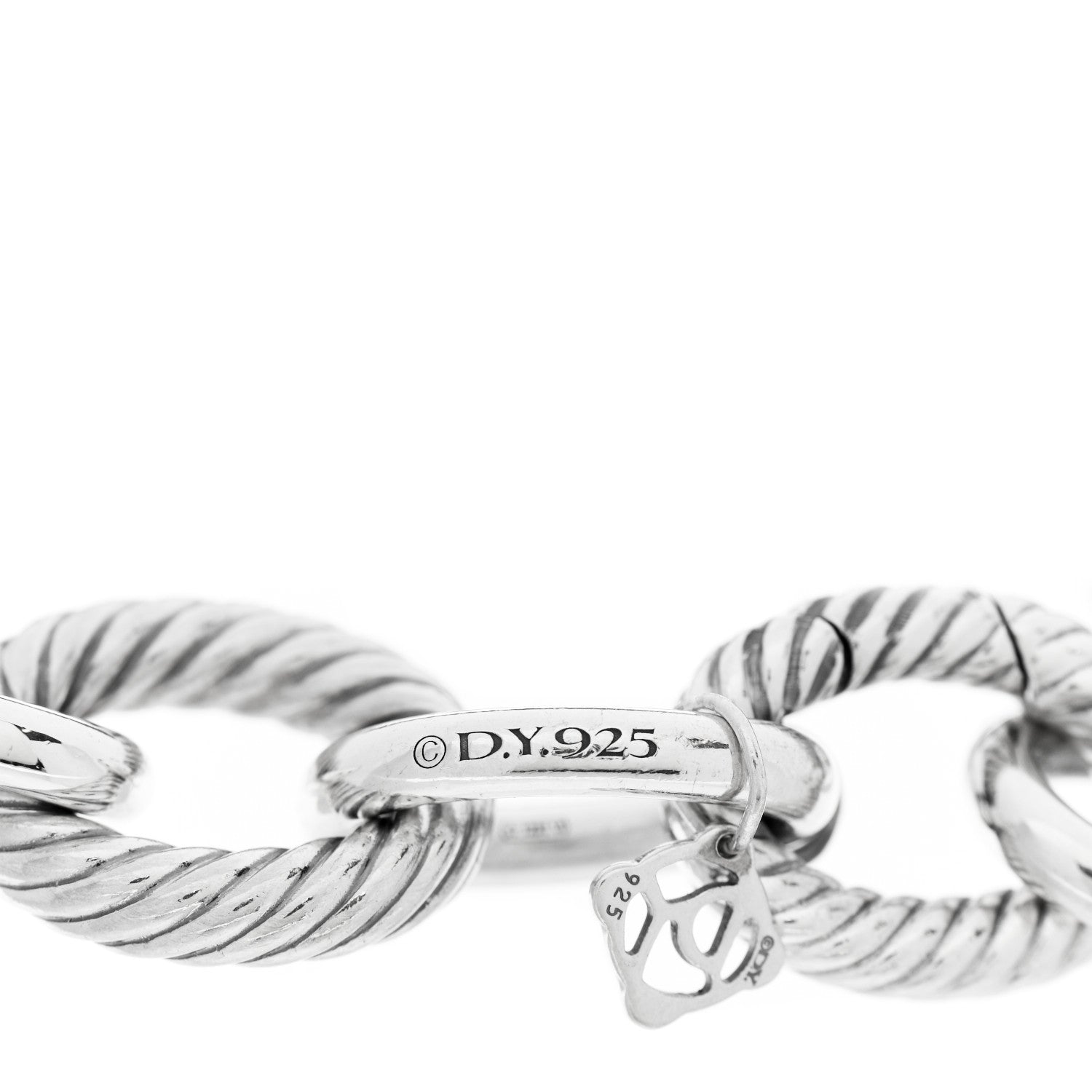 David Yurman Sterling Silver 17mm Extra Large Oval Link Bracelet 3 of 3