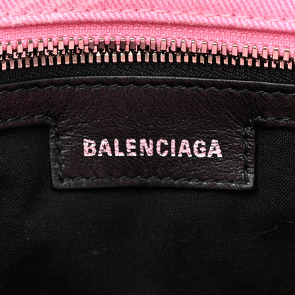 Balenciaga Denim BB Monogram Neo Cagole Handbag XS Pink 6 of 12