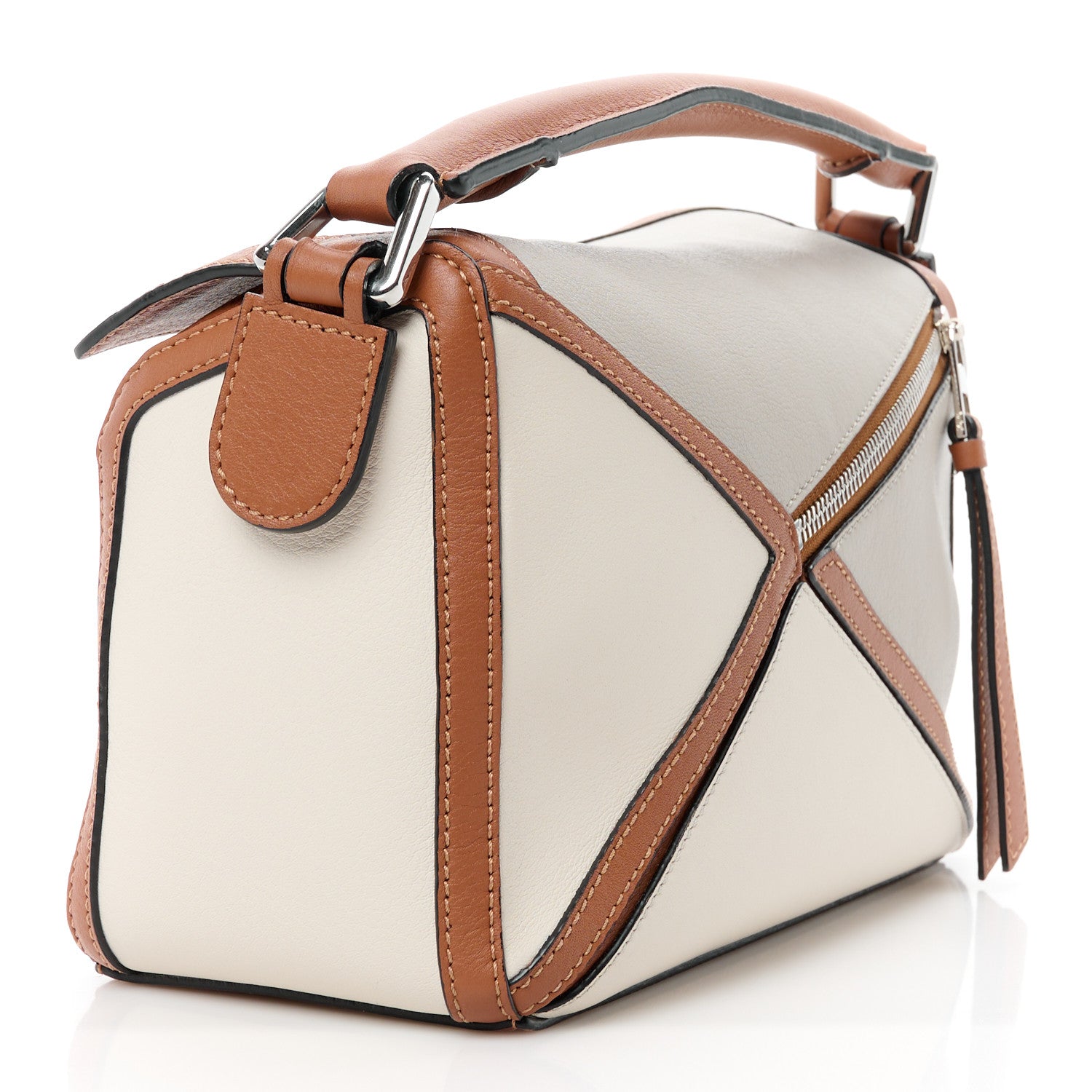 Loewe Calfskin Small Graphic Puzzle Bag Ghost Soft White 3 of 10