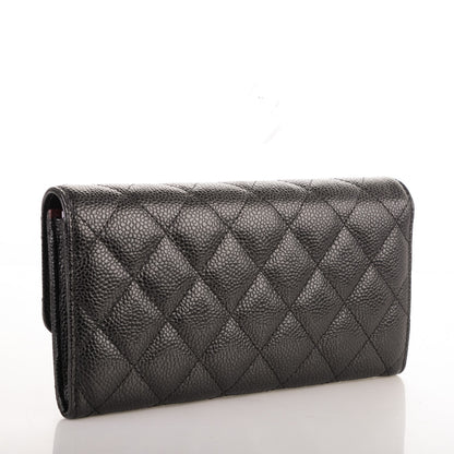 Chanel Caviar Quilted Large Flap Wallet Black 3 of 8