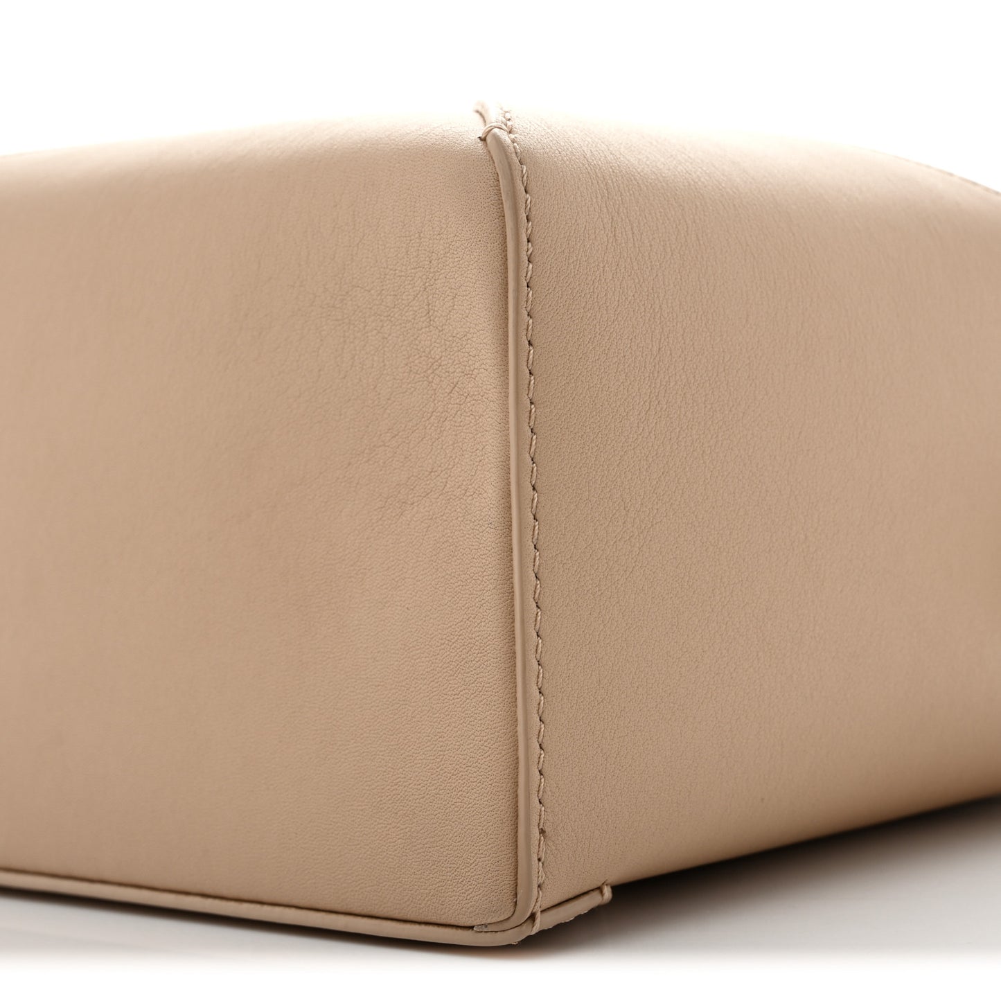 Classic Calfskin Small Puzzle Edge Bag Soft White Paper Craft