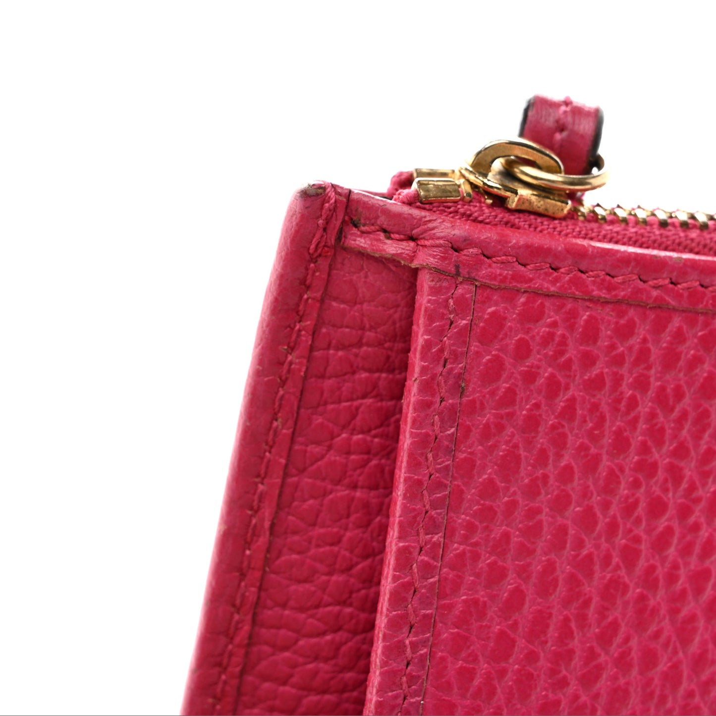 Dollar Calfskin GG Marmont Compact Wallet Box Pink