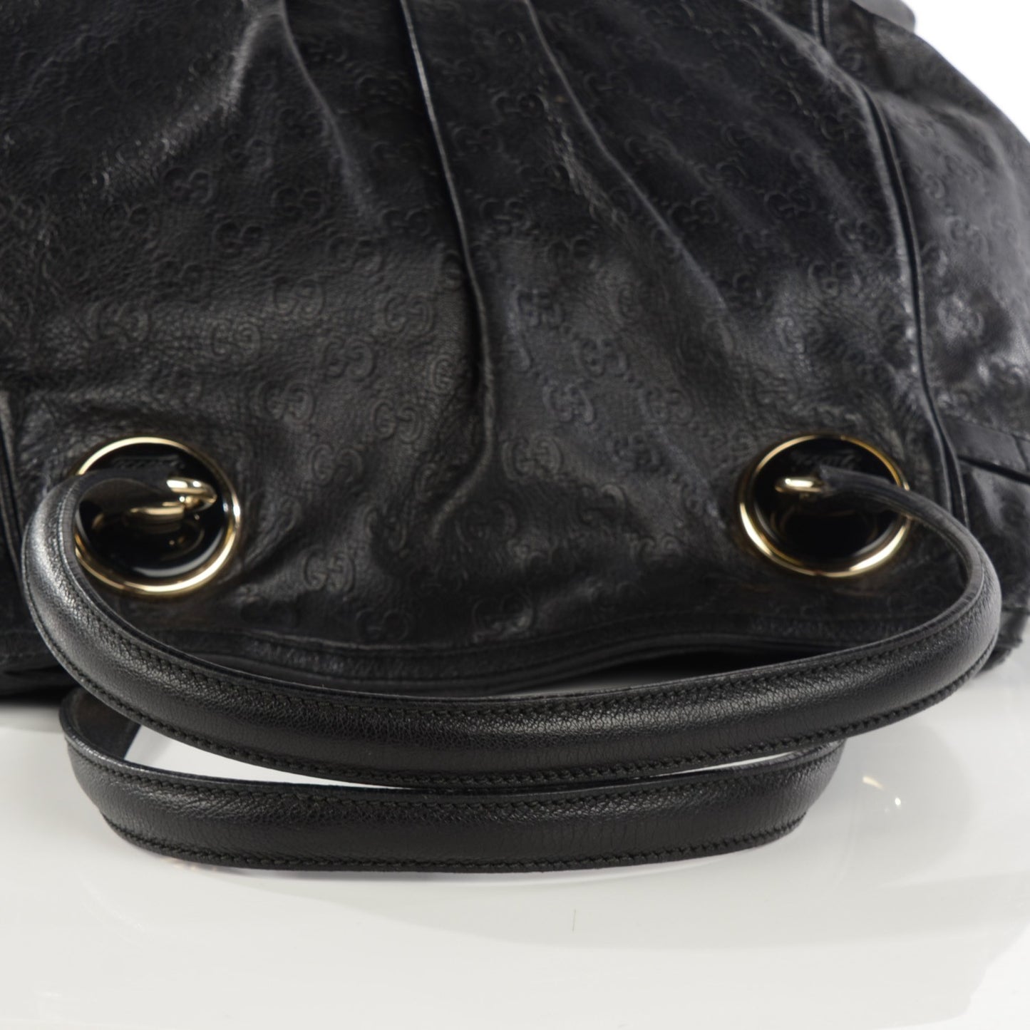 Guccissima Large Full Moon Tote Black