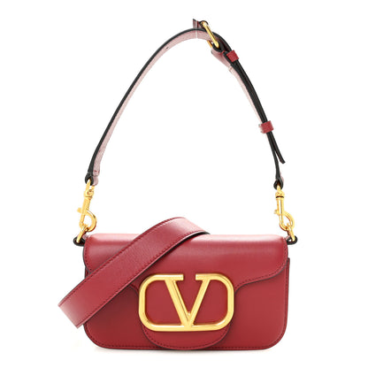 Valentino Garavani Smooth Calfskin Vlogo Mini Loco Crossbody Bag Dark Red 1 of 9