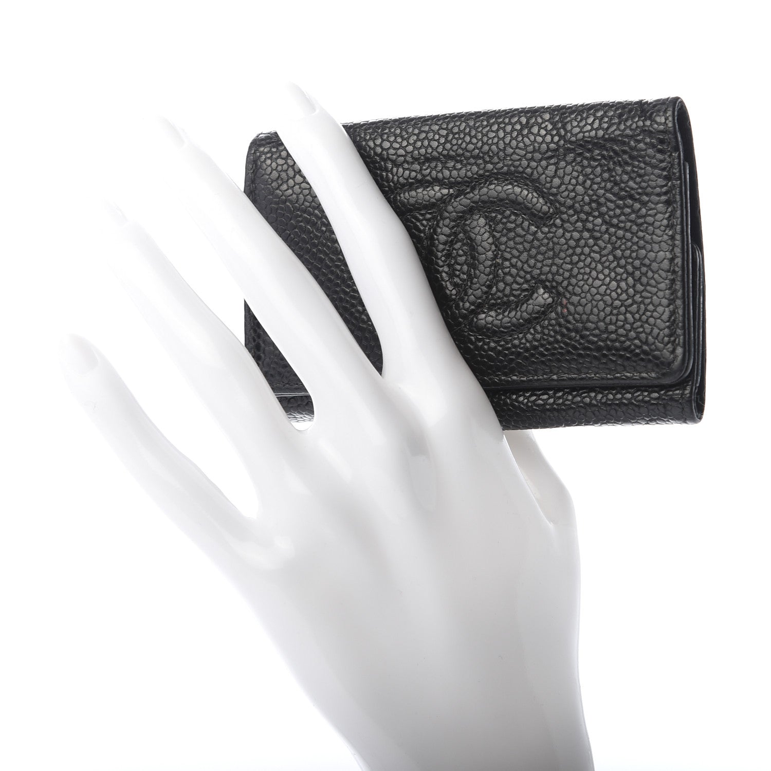 Chanel Caviar Timeless CC 6 Key Holder Case Black 2 of 6