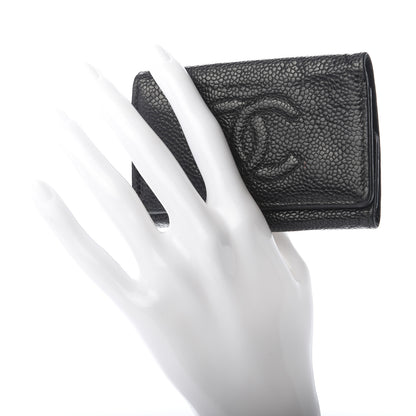 Chanel Caviar Timeless CC 6 Key Holder Case Black 2 of 6