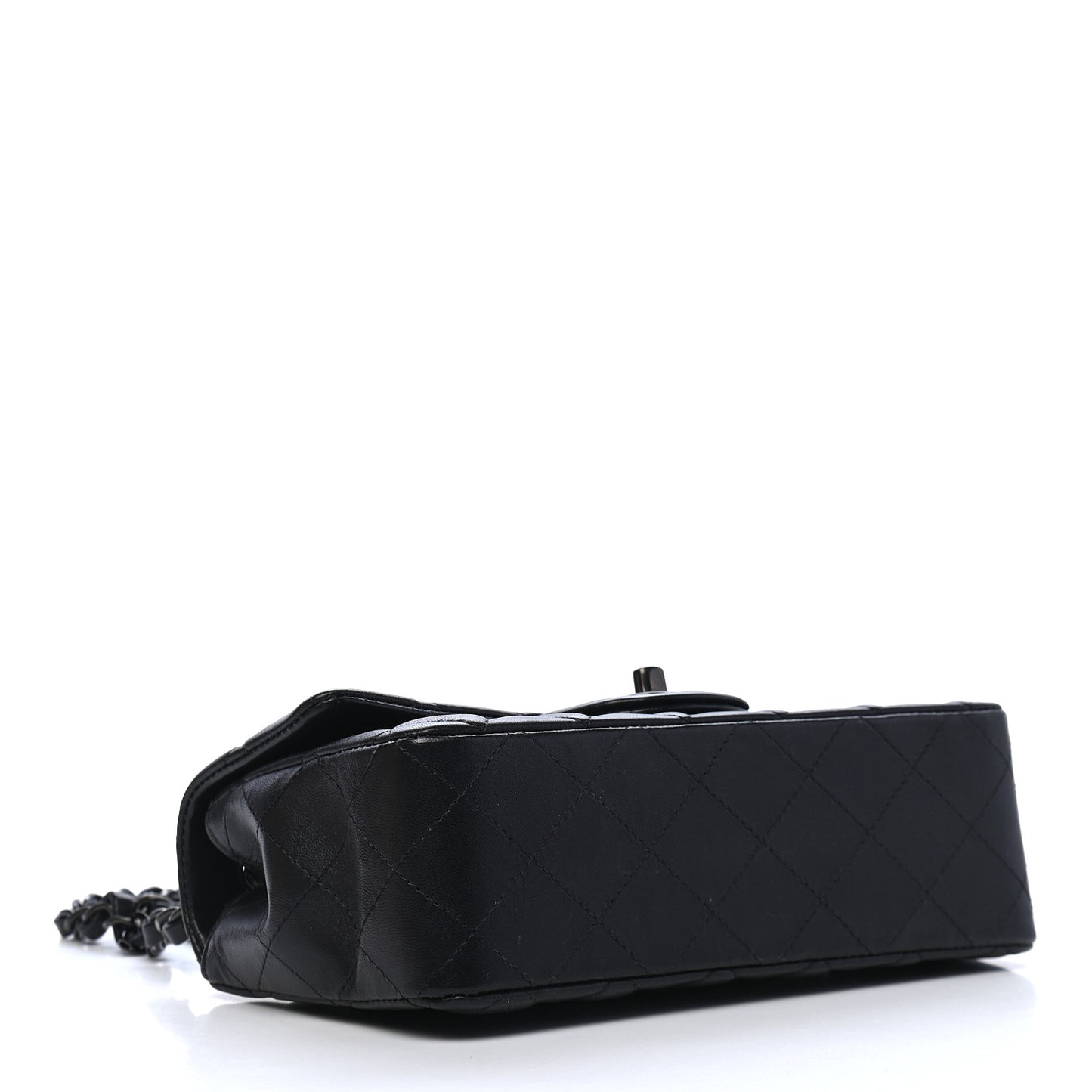 Lambskin Quilted Mini Rectangular Flap So Black