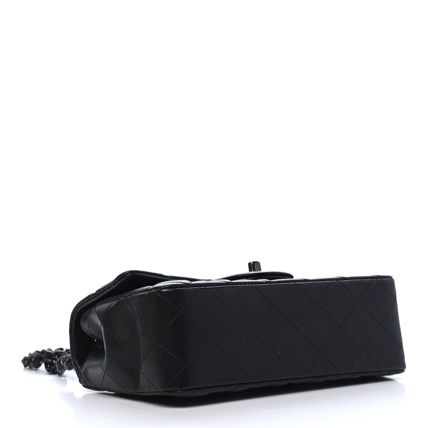 Chanel Lambskin Quilted Mini Rectangular Flap So Black 3 of 8