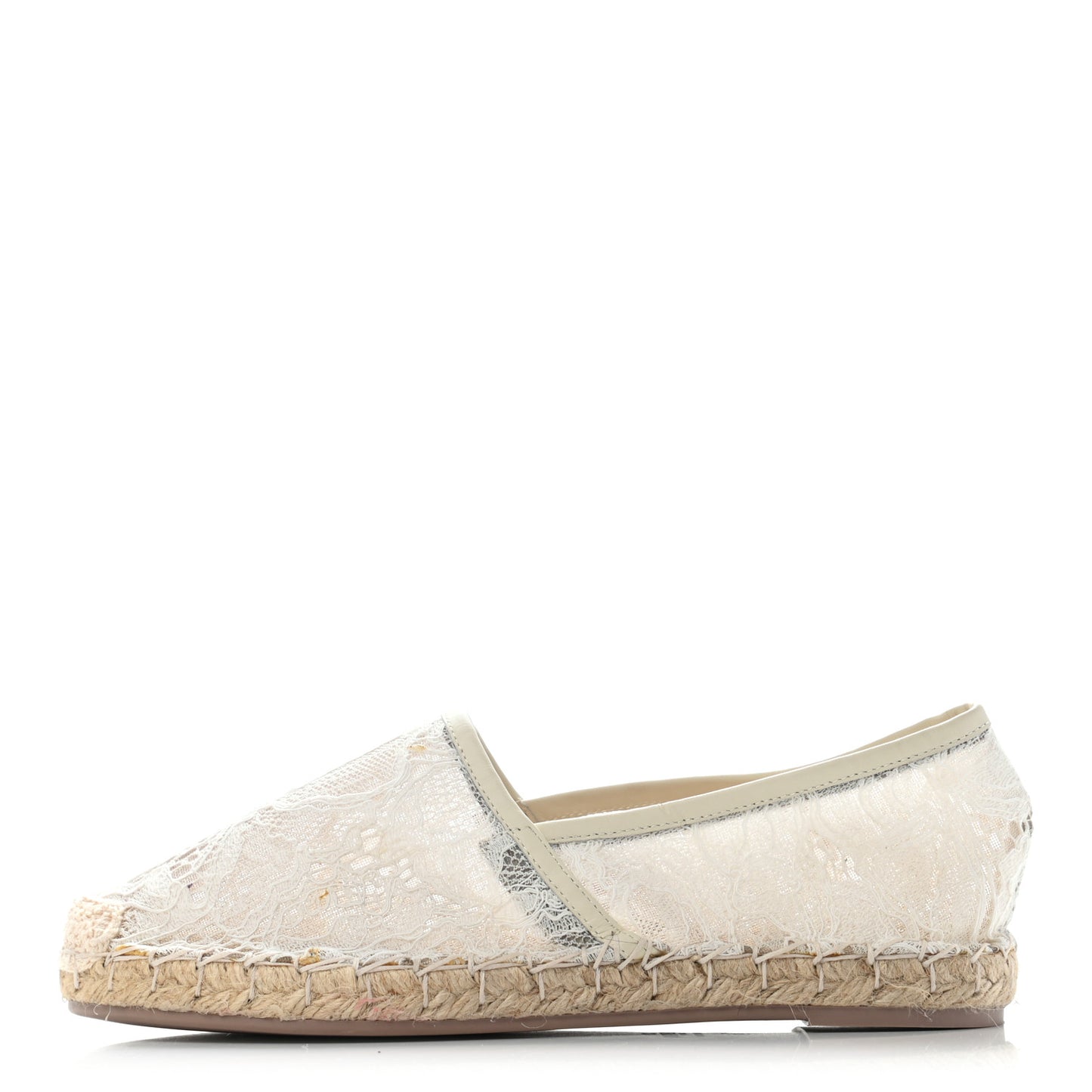 Lace Espadrilles 36 White