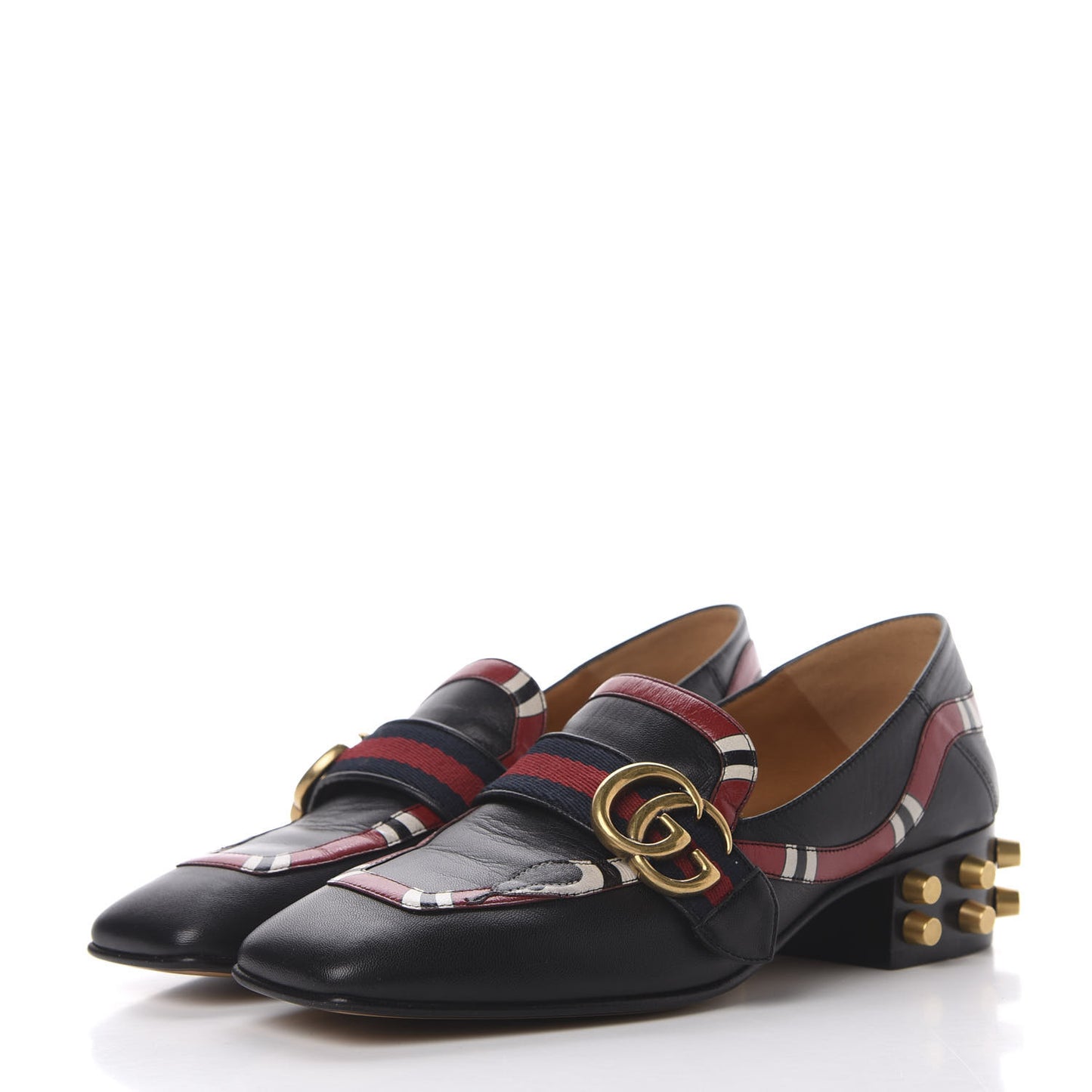 Malaga Kid Web Kingsnake GG Peyton Loafer Pumps 36.5 Black