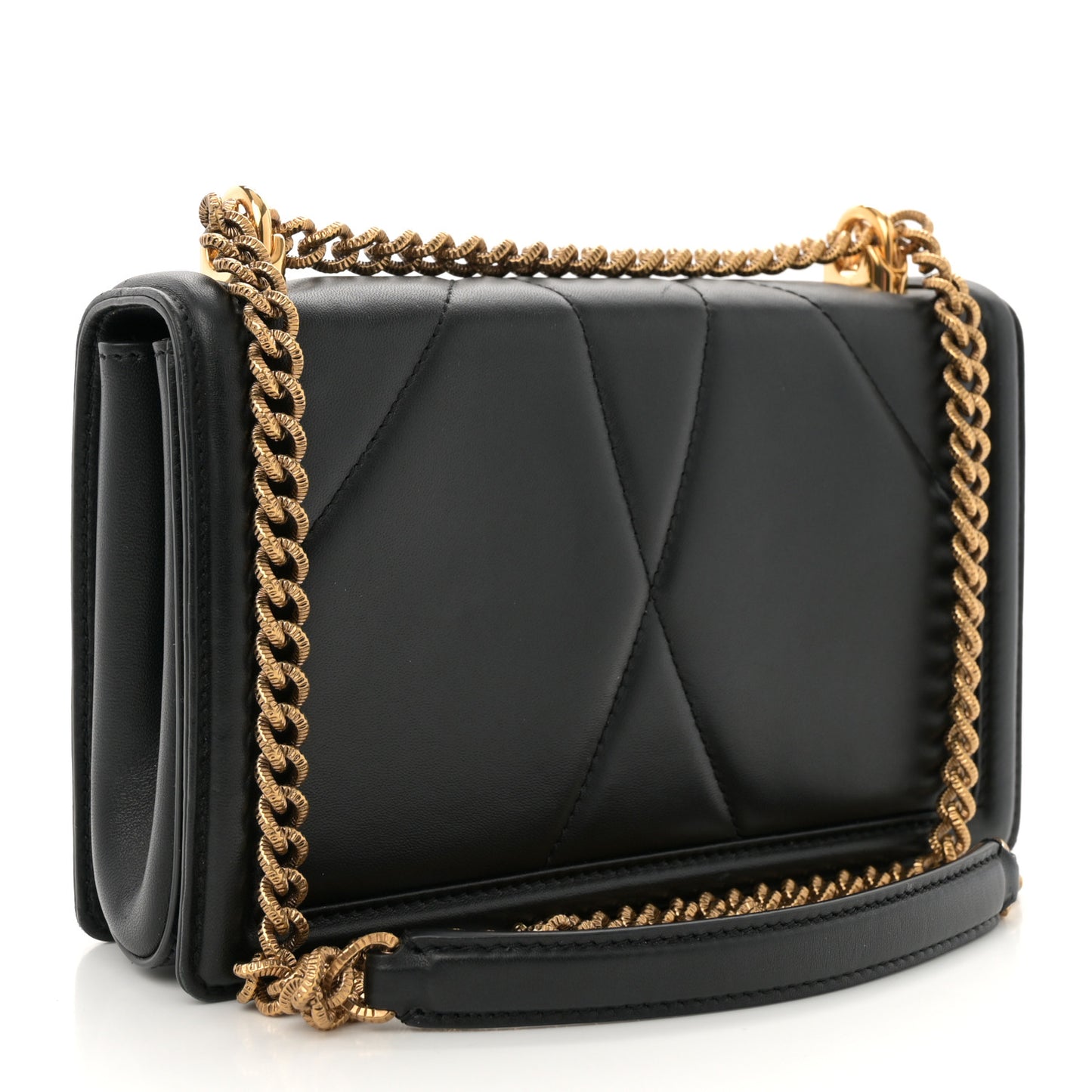 Calfskin Medium Devotion Crossbody Bag Black