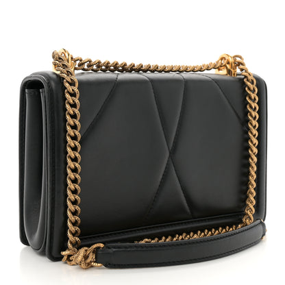 Dolce & Gabbana Calfskin Medium Devotion Crossbody Bag Black 3 of 12