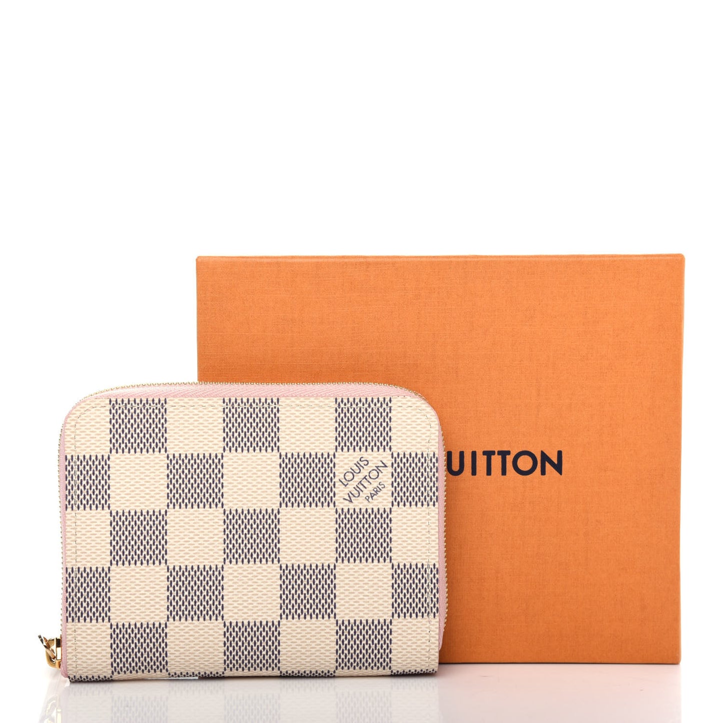 Damier Azur Zippy Coin Purse Rose Ballerine