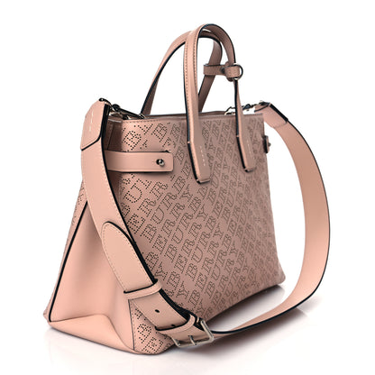 Burberry Calfskin Perforated Medium Banner Tote Chalk Pale Pink 3 of 10