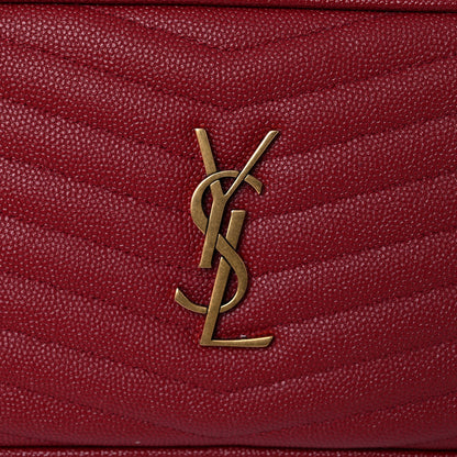 Saint Laurent Grain De Poudre Matelasse Monogram Mini Lou Camera Bag Opyum Red 11 of 11