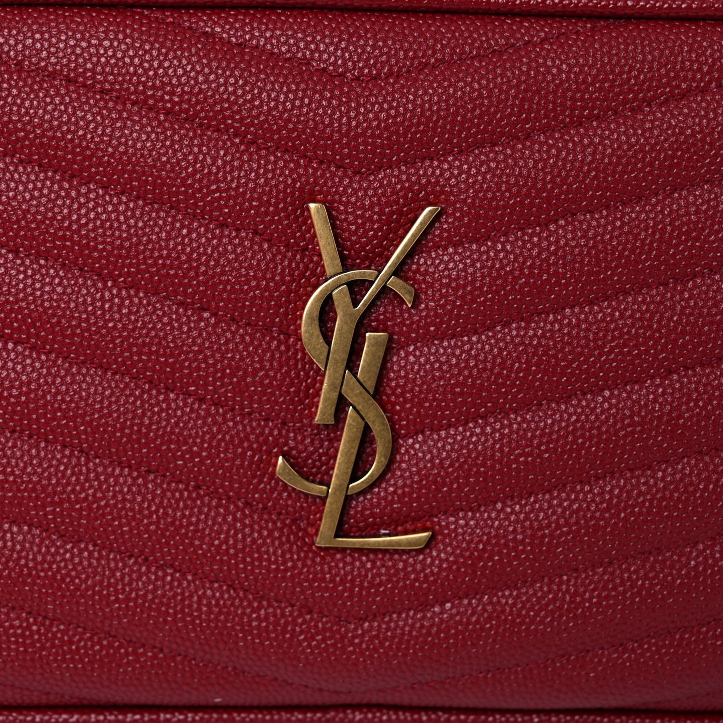 Grain De Poudre Matelasse Monogram Mini Lou Camera Bag Opyum Red