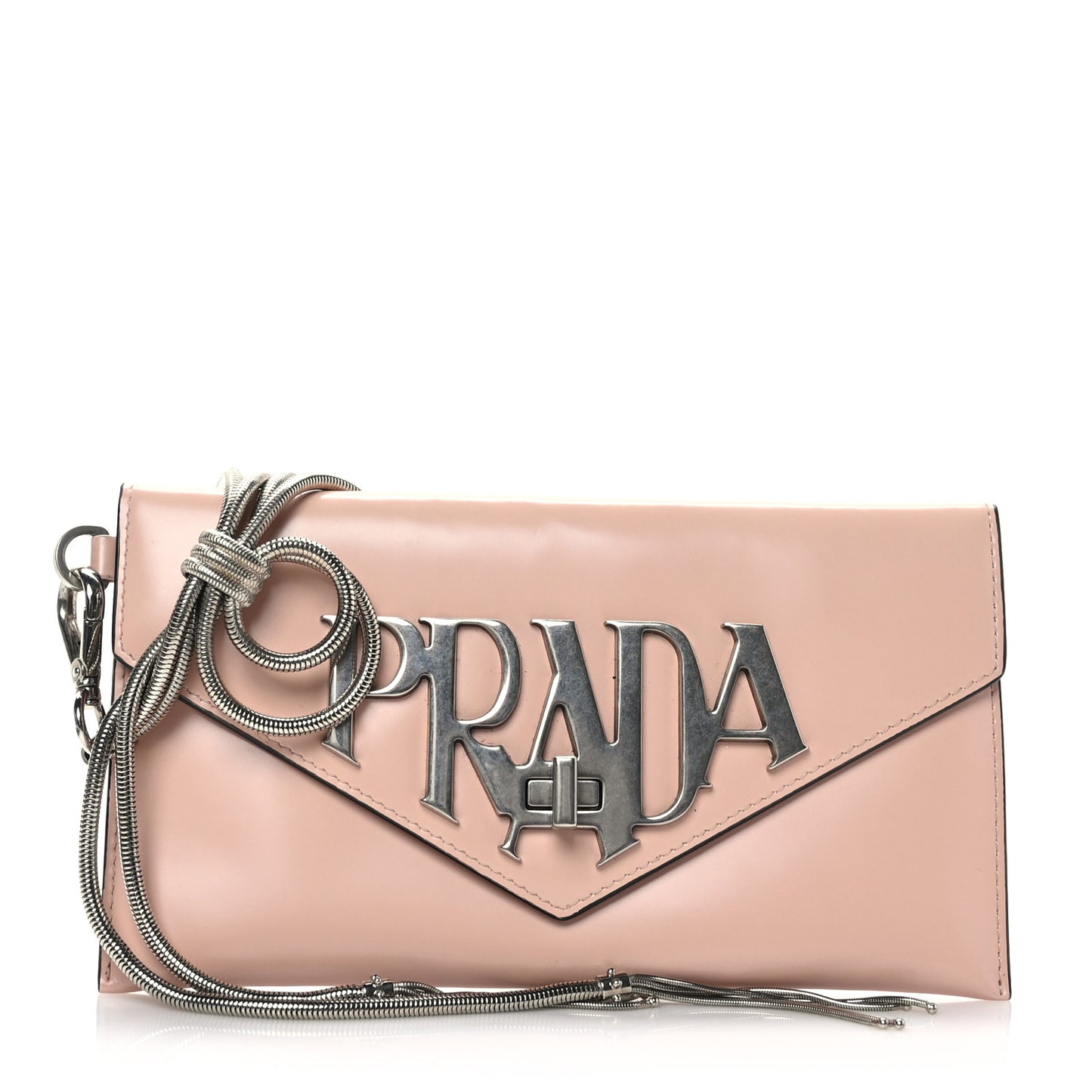 Spazzolato Logo Wristlet Pesca
