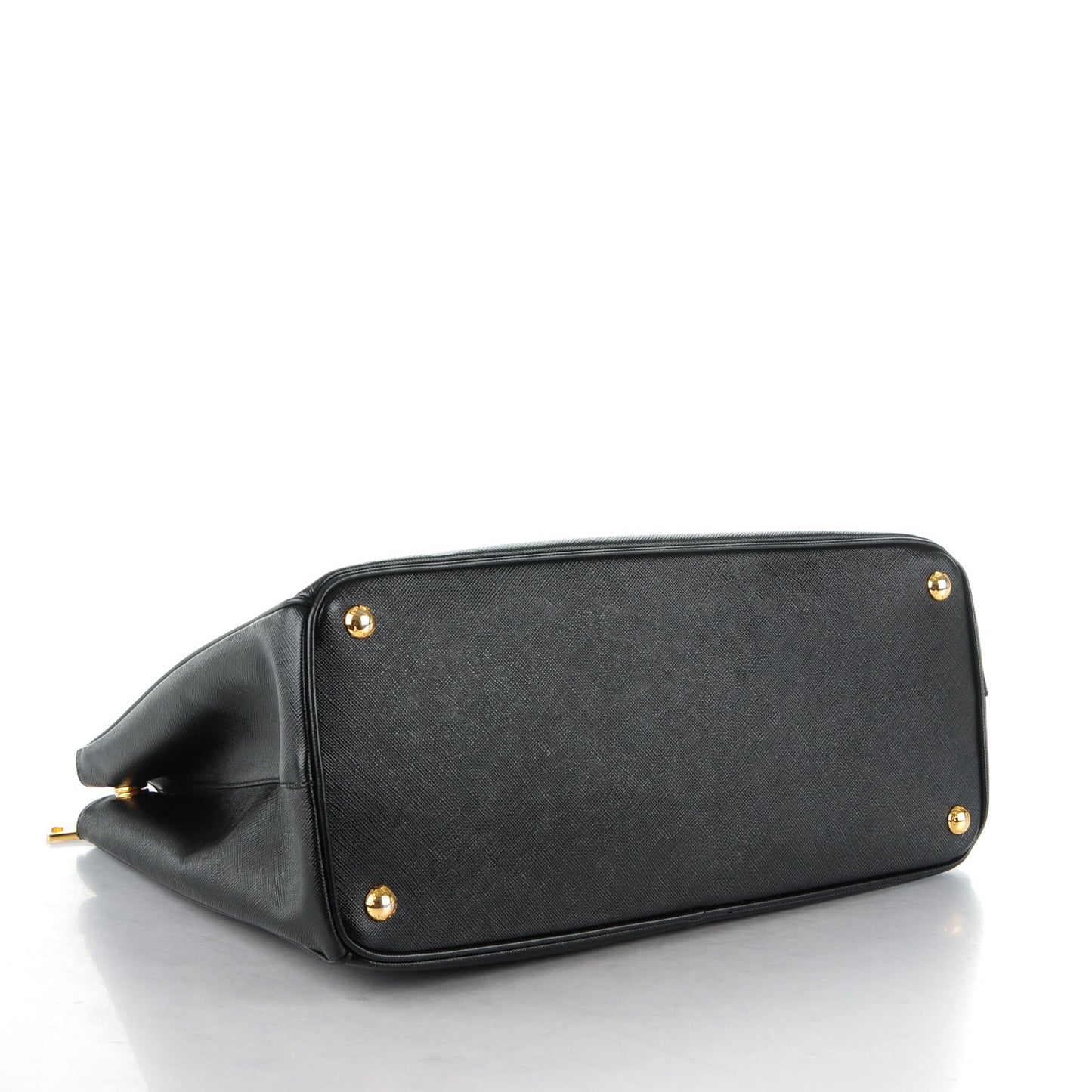 Saffiano Large Galleria Double Zip Tote Black