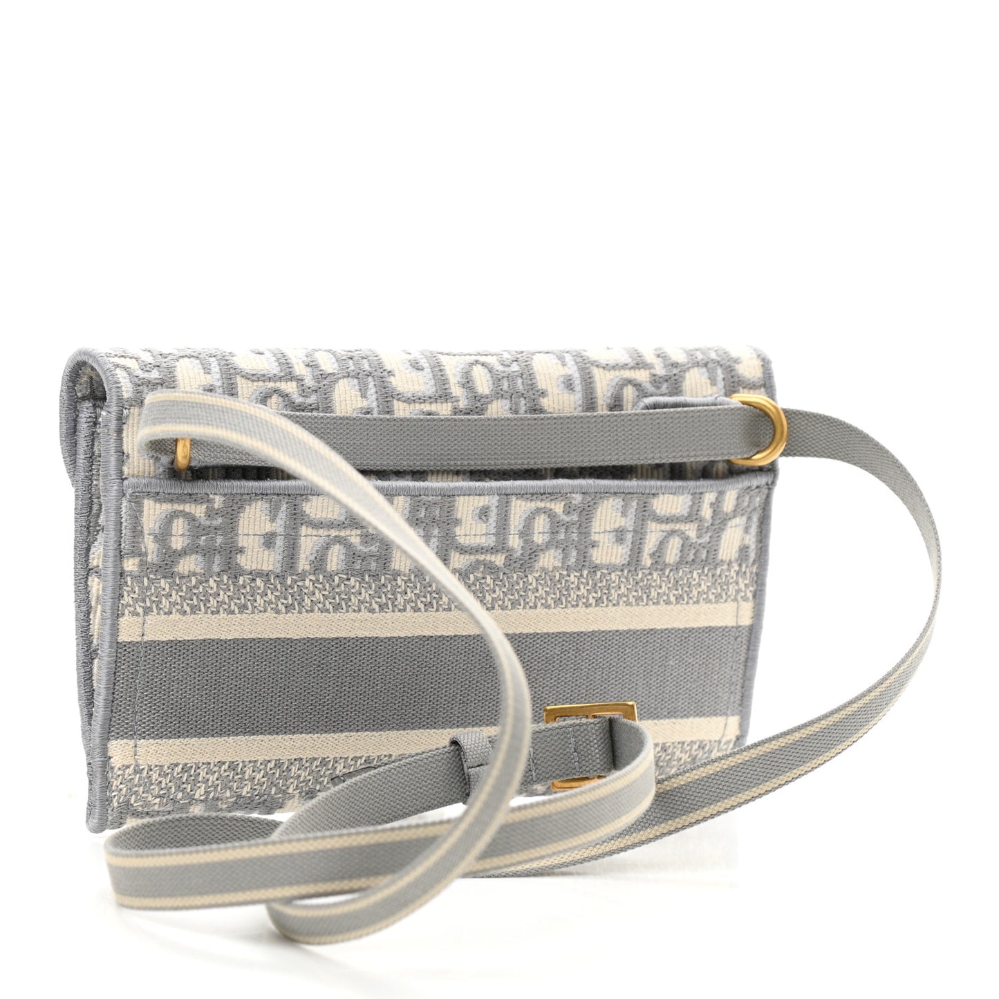Oblique Slim Saddle Pouch Grey