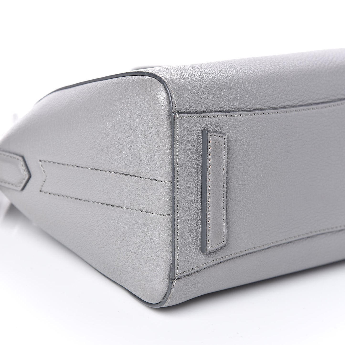 Sugar Goatskin Mini Antigona Pearl Grey