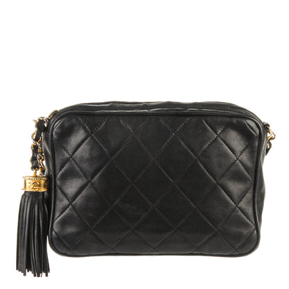 Chanel Lambskin Quilted Tassel Camera Case Black 1 of 7