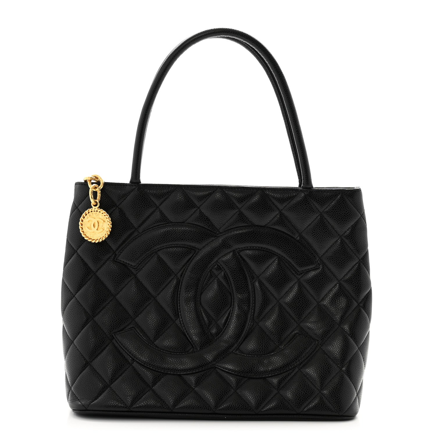 Chanel Caviar Quilted Medallion Tote Black 1 of 12