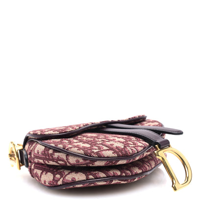 Christian Dior Oblique Mini Saddle Bag Burgundy 5 of 11
