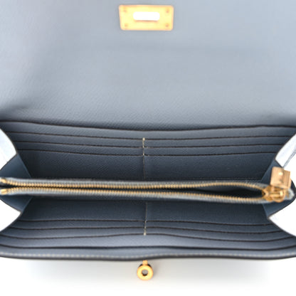 Hermes Epsom Kelly Longue Wallet Bleu Lin 5 of 17
