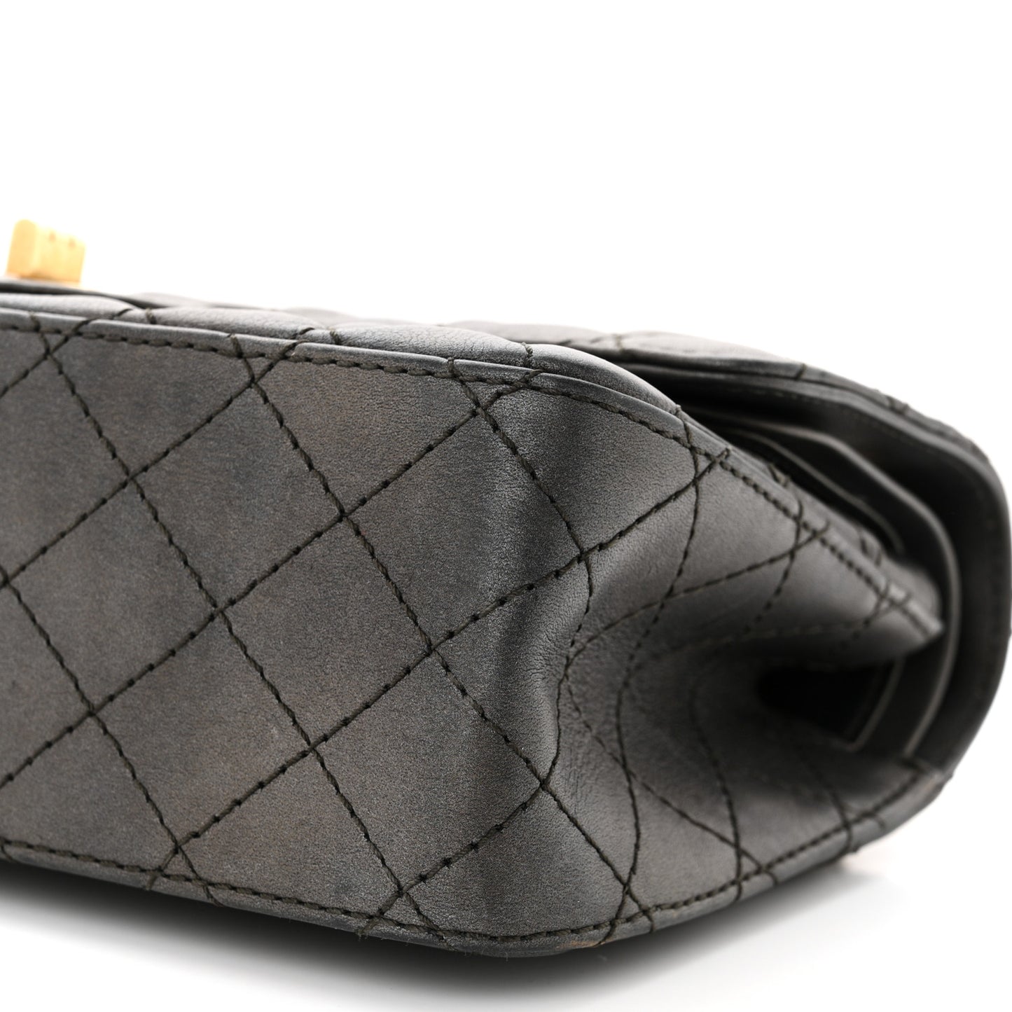Metallic Calfskin Quilted 2.55 Reissue 225 Flap Charcoal