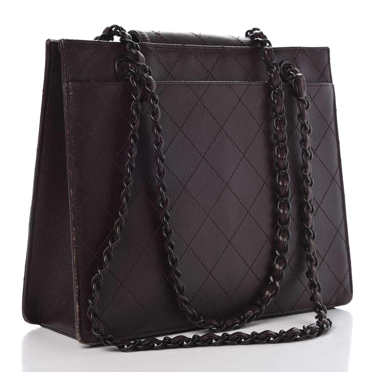 Chanel Caviar Quilted Flap Shoulder Bag Brown 3 of 22