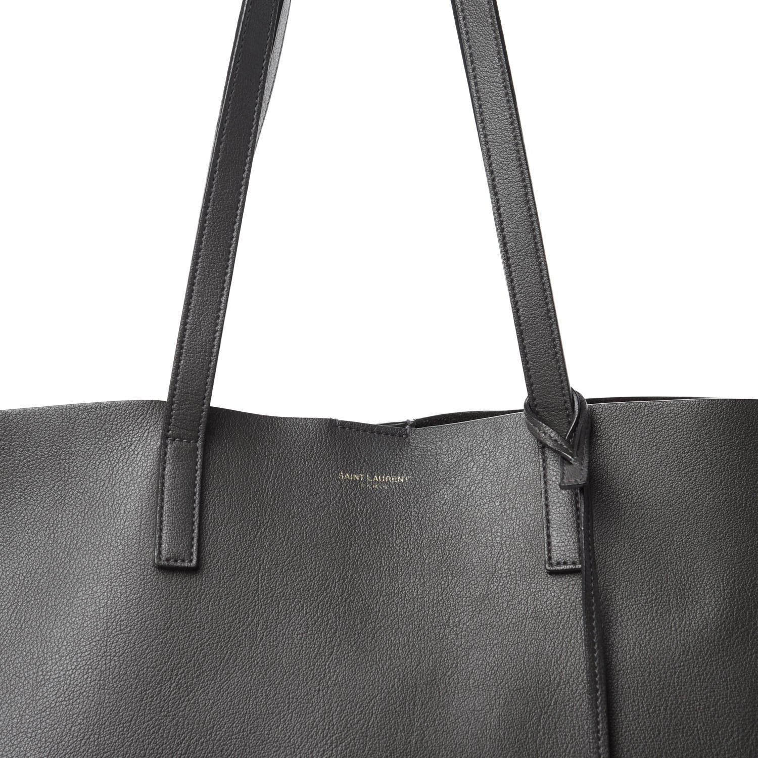 Saint Laurent Calfskin Large Shopping Tote Asphalt 10 of 10