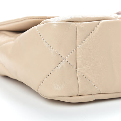 Chanel Lambskin Quilted Medium 19 Flap Light Beige 8 of 10