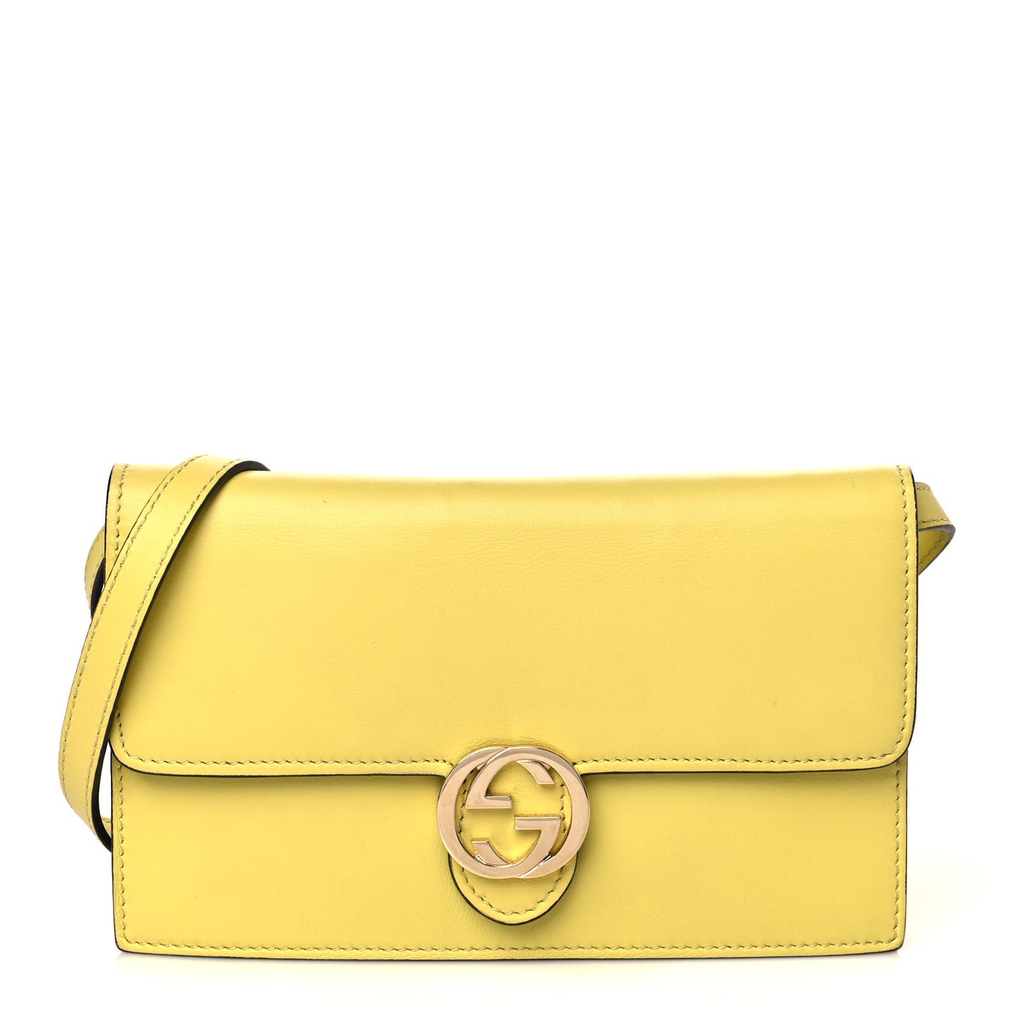 Moon Calfskin Icon Wallet Mimosa Flower