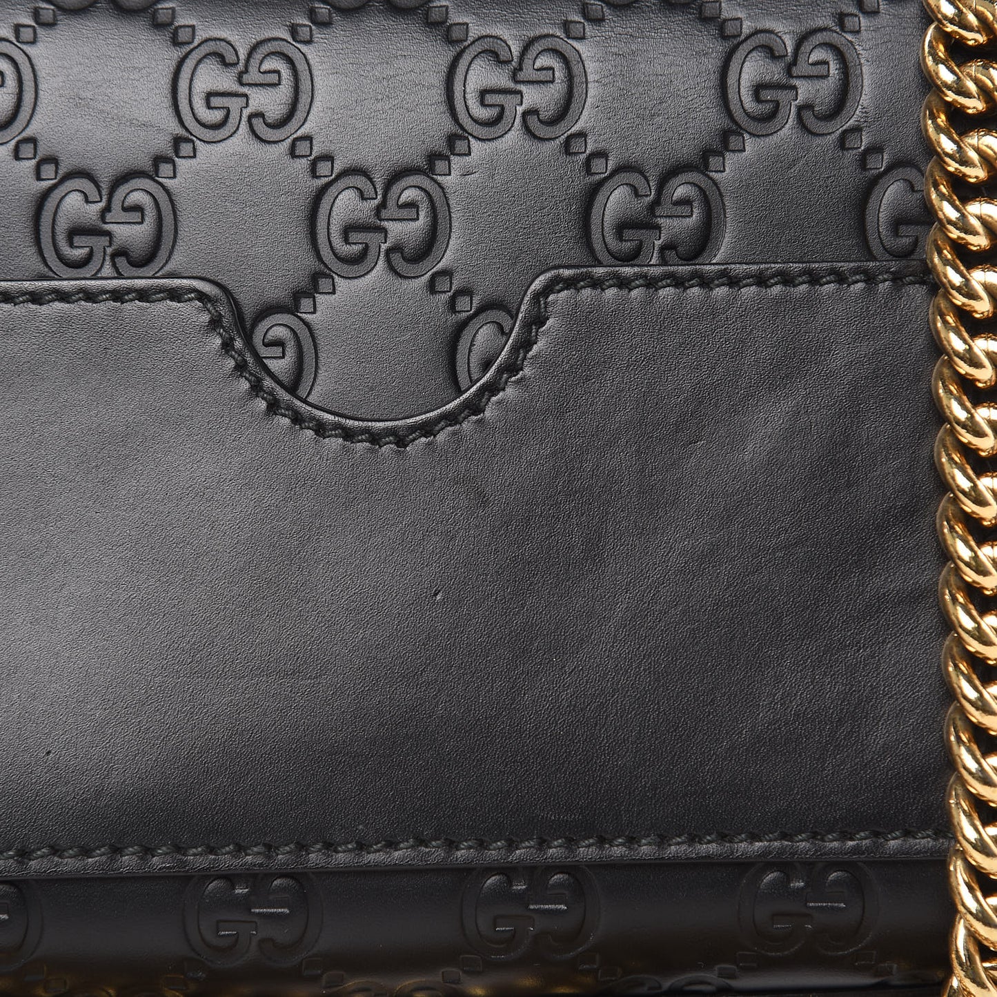 Guccissima Small Padlock Shoulder Bag Black